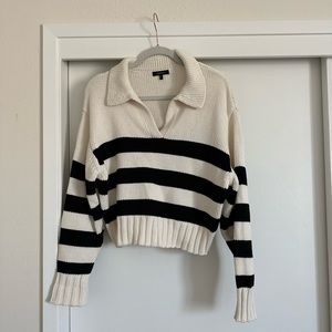 Quince Striped Polo Sweater